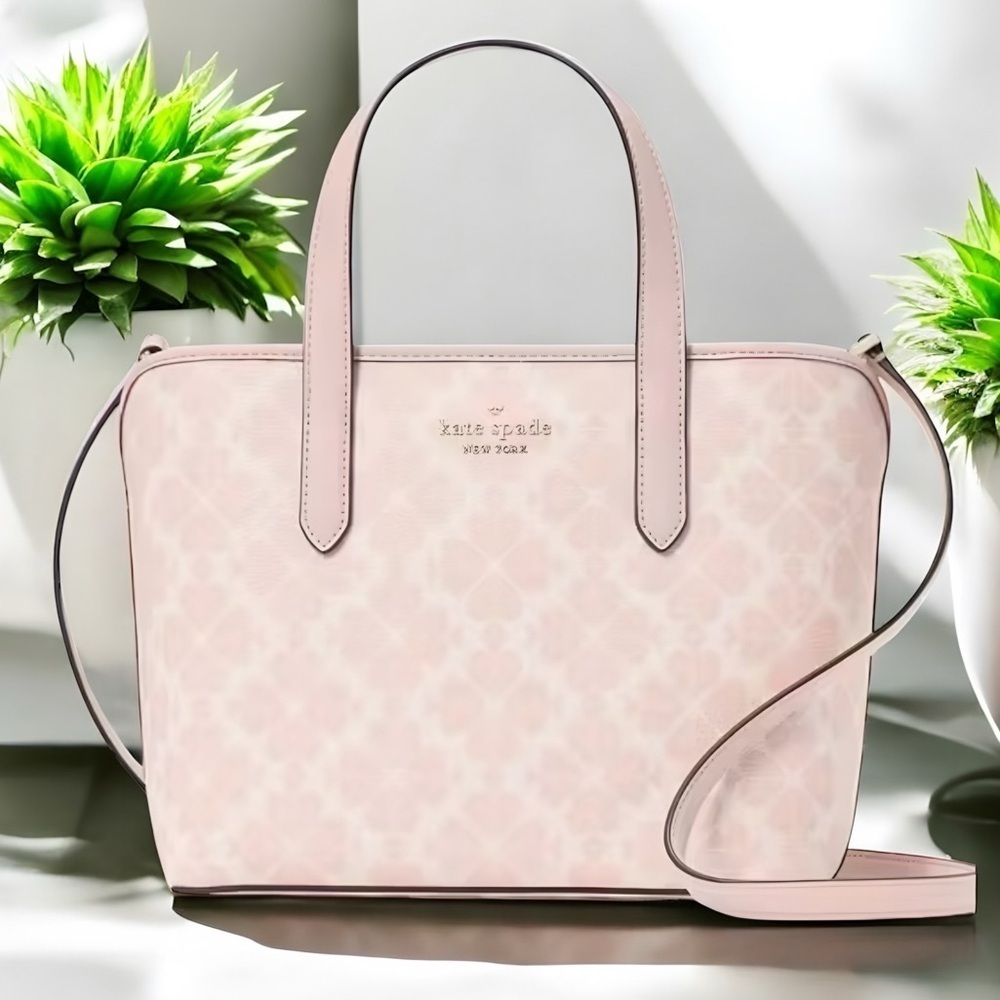 Kate Spade Pink Signature Small Tote Bag VEGAN - Picture 1 of 14